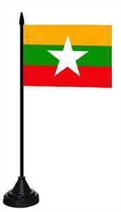 Tischflagge Myanmar ab 2010 (Birma)