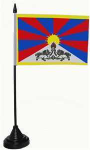 Tischflagge Tibet