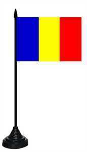 Tischflagge Andorra ohne Wappen
