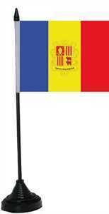 Tischflagge Andorra mit Wappen