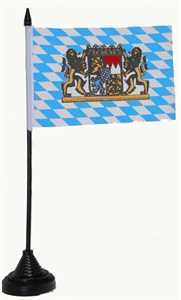 Tischflagge Bayern mit Löwen