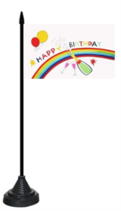 Tischflagge Happy Birthday