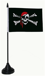 Tischflagge Pirat mit Kopftuch