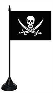 Tischflagge Pirat mit Säbel