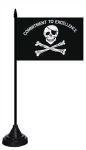 Tischflagge Pirat Commitment