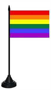 Tischflagge Regenbogen