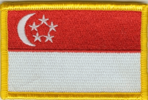 Singapur Flaggenaufnäher