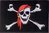 Pirat mit Kopftuch Flaggenaufnäher