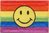 Smiley Regenbogen Flaggenaufnäher
