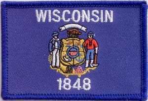 Wisconsin Flaggenaufnäher