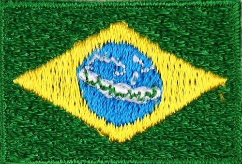 Brasilien Flaggenpatch 2x3cm von Yantec
