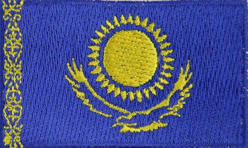 Kasachstan Flaggenpatch 4x6,5cm von Yantec