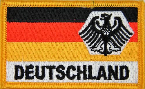 Deutschland Adler Flaggenpatch mit Ländername