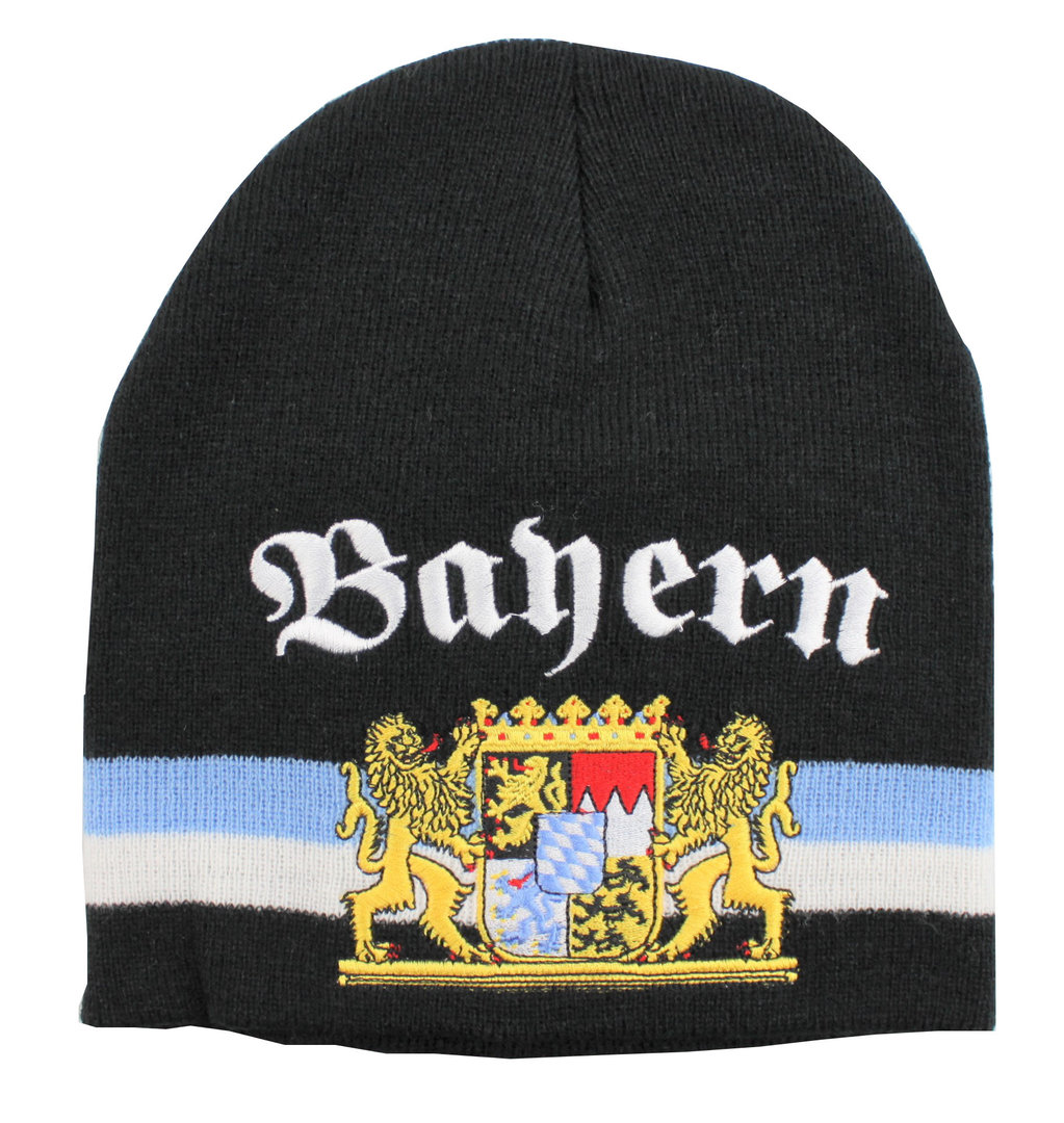 Bayern Strickmütze mit Wappen
