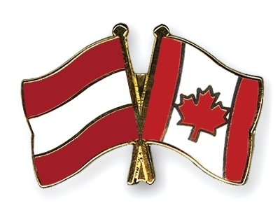 Österreich - Kanada Freundschaftspin