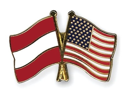 Österreich - USA Freundschaftspin
