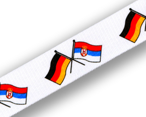 Schlüsselband Deutschland - Serbien mit Wappen