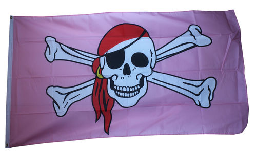 Pirat Pink Flagge 90*150 cm
