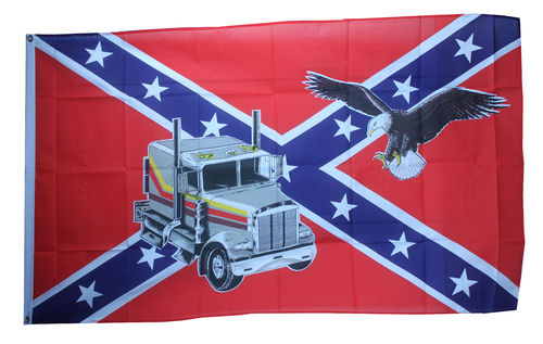 Südstaaten mit Truck und Adler Flagge 90*150 cm