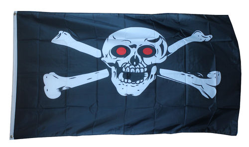 Pirat mit roten Augen Flagge 90*150 cm