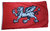 Weiser Drache auf rotem Tuch Flagge 90*150 cm