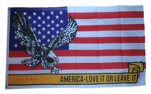 Outdoor-Hissflagge USA Love or Leave it 90*150 cm