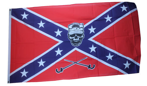 Südstaaten mit Totenkopf Flagge 90*150 cm