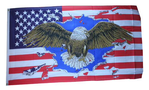 USA mit Adler Flagge 90*150 cm