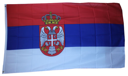 Serbien mit Wappen Flagge 90*150 cm