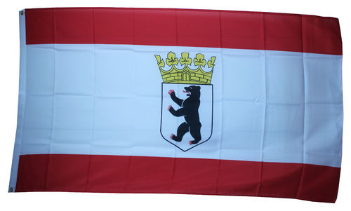 Outdoor-Hissflagge Berlin mit Krone 90*150 cm