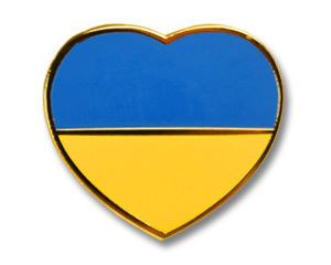 Ukraine Herz Flaggenpin