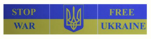 Aufkleber Free Ukraine ca. 5 x 22,5 cm
