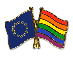 Freundschaftspin Europa - Regenbogen